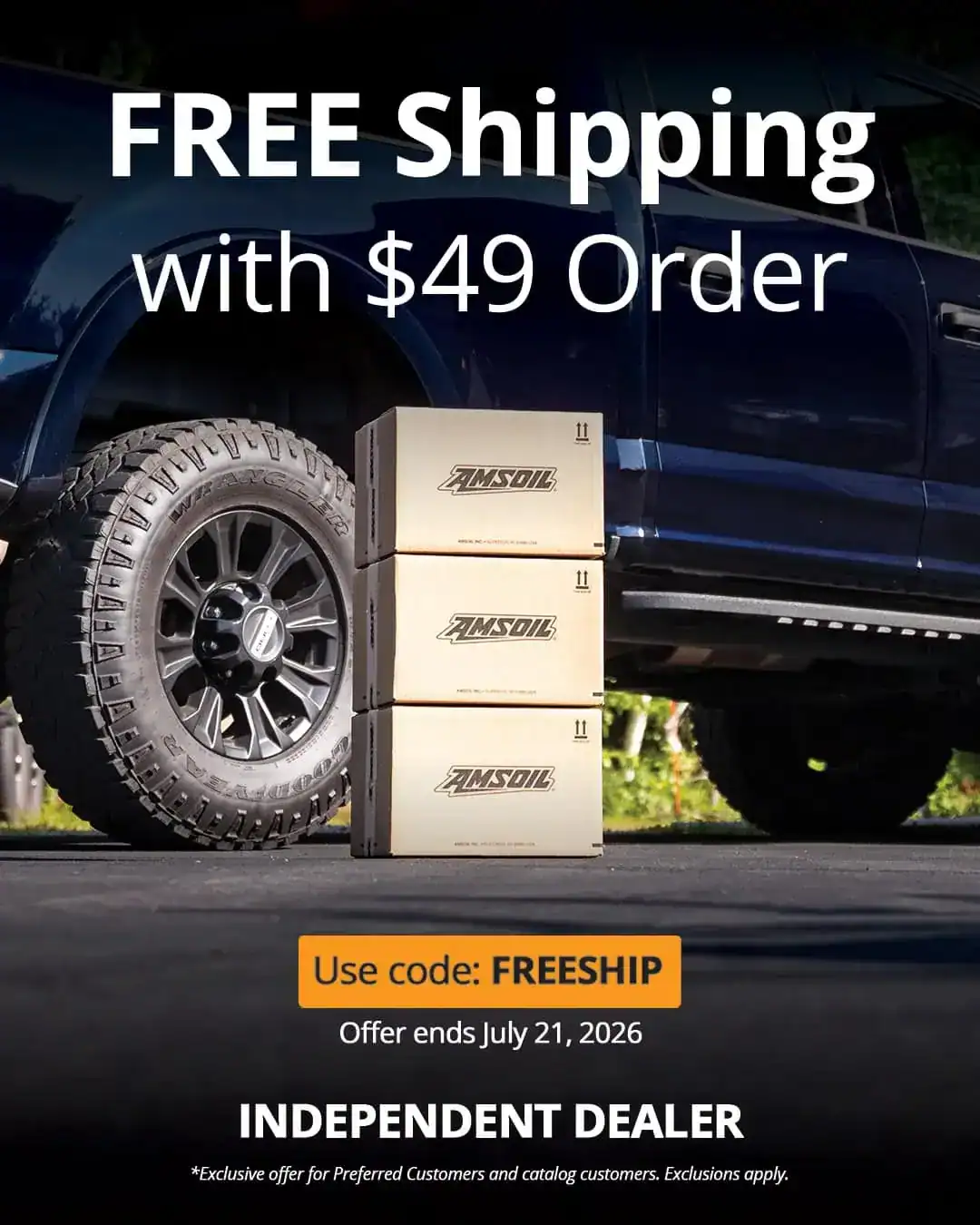 Free AMSOIL LED Headlamp With $125 Order Free AMSOIL LED Headlamp With $125 Order