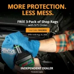 Free Three-pack Of AMSOIL Shop Rags With Order Of $75 Or More