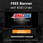 Free AMSOIL Banner With Order of $500 or More